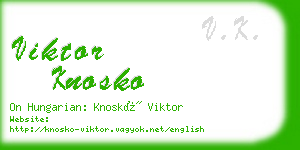 viktor knosko business card